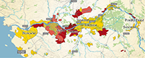 carte AOC vins de loire oenotourisme